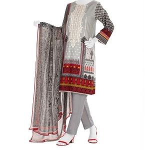 NEW Junaid Jamshed Embroidered & Printed Lawn